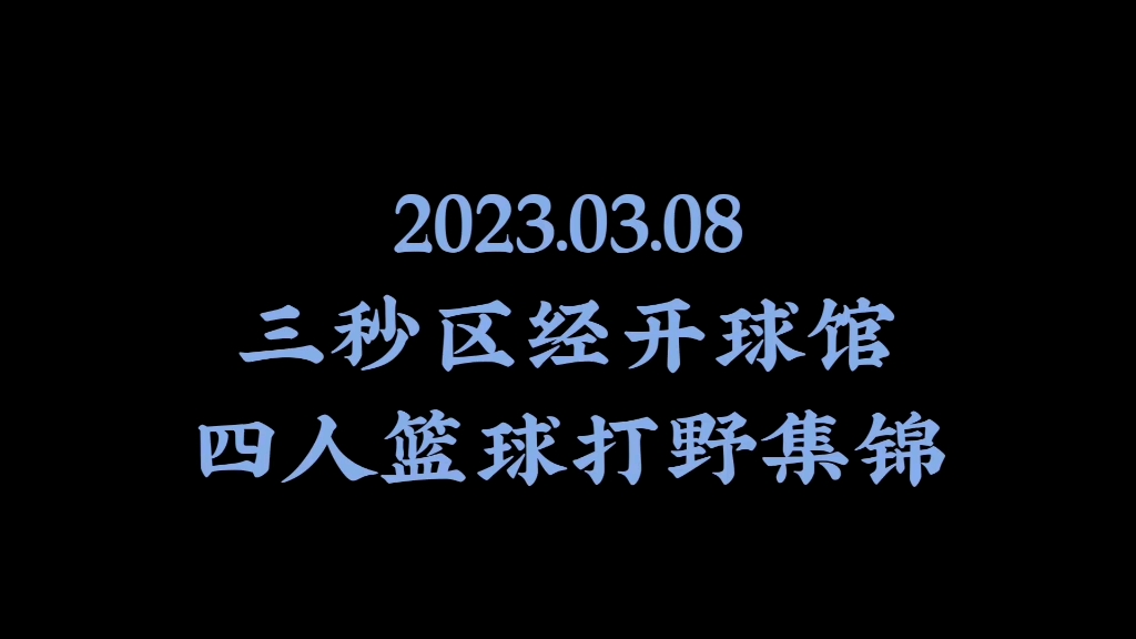 2023.03.08 三秒区经开球馆 四人篮球打野合集哔哩哔哩bilibili