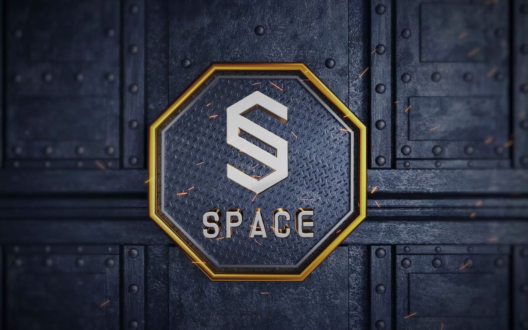 黑金齿轮机械钢铁logo开场序幕ae模板