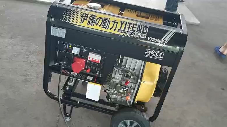 伊藤动力6kw三相柴油移动发电机yt9000e3使用视频