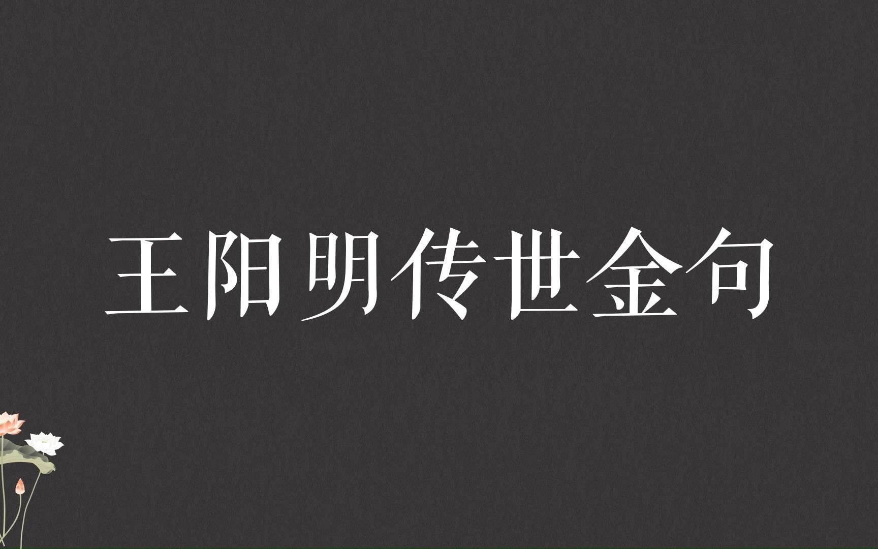 “千圣皆过影,良知乃吾师.”王阳明传世金句哔哩哔哩bilibili