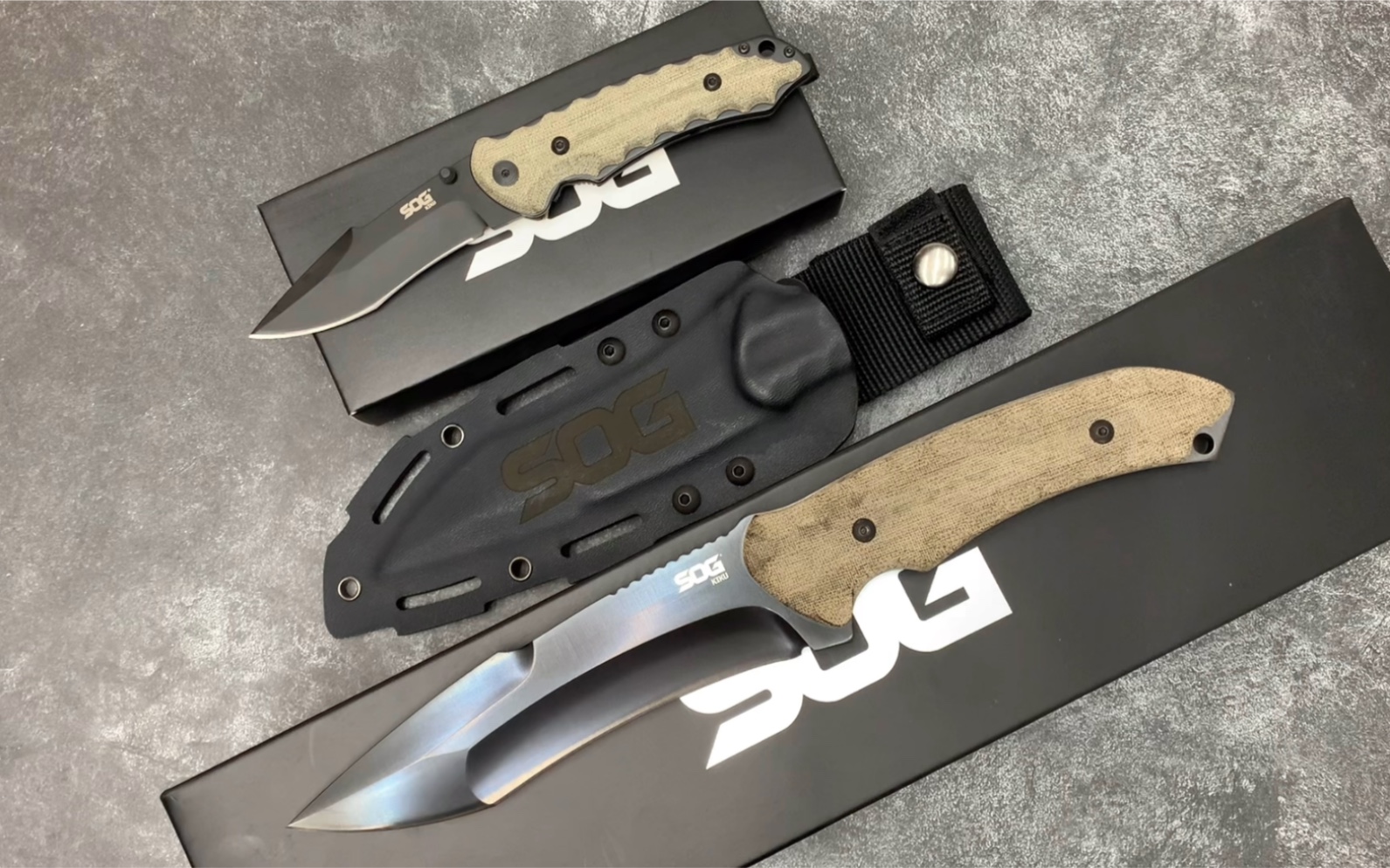 松田菊男sog联名合作款ku1002ku2012分段式开刃飓风战术刀