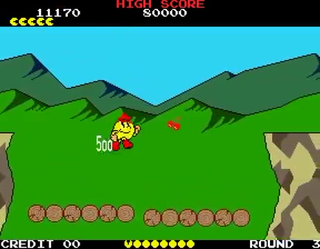 两部早期的横板卷轴平台游戏：Flicky（1984） Pac-Land（1984）_哔哩哔 