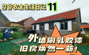 Download Video: 空谷农舍生活日记之11：我的农家小院装修尾声，外墙刷乳胶漆，破旧农民房立刻焕然一新！农房改造｜旧房翻新｜山东乡村生活