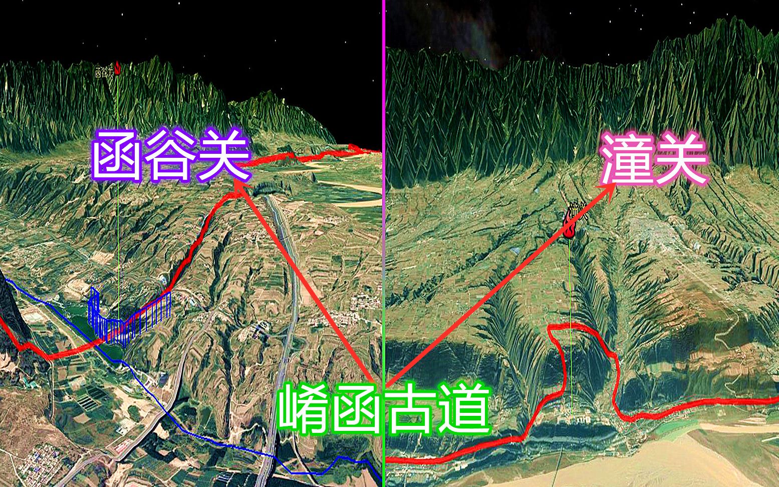 函谷关地图沙盘图片