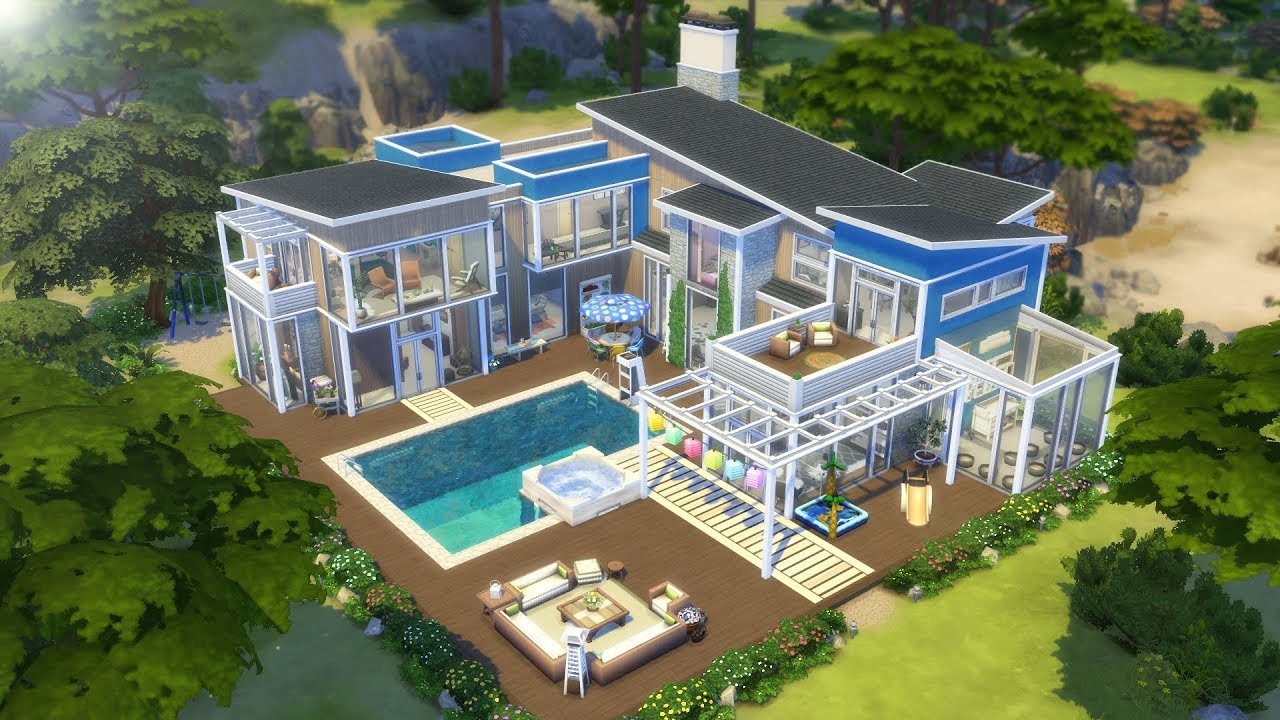 模拟人生4速建搬运大家庭海景别墅bysophsims