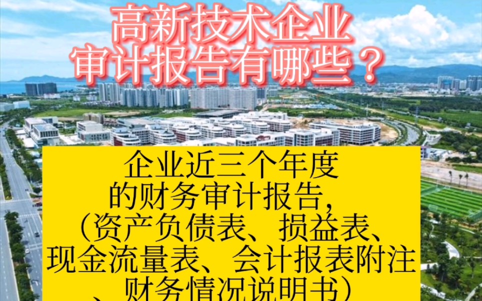 高新认定审计报告有哪些?会计师事务所的资质有要求哔哩哔哩bilibili