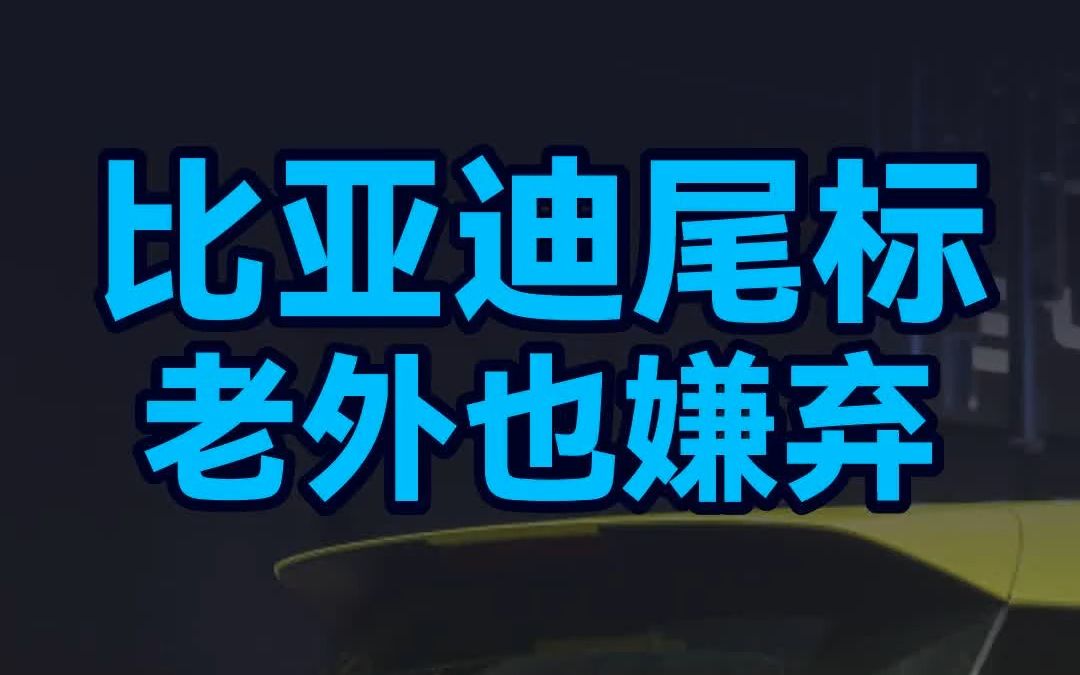 [图]老外也觉得土？ 比亚迪“Build Your Dreams”尾标遭老外吐槽