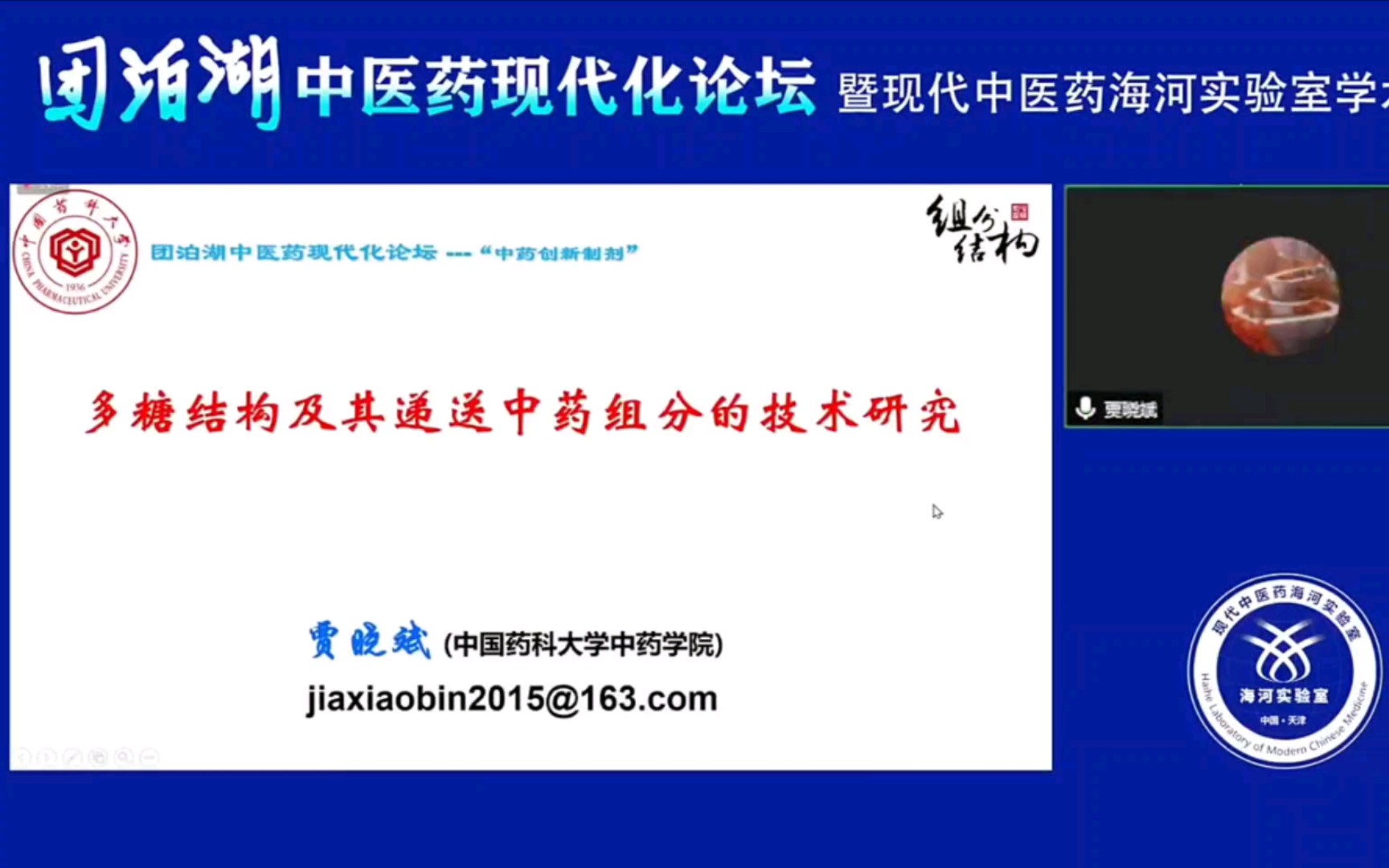 【学术论坛】中国药科大学贾晓斌教授《多糖结构及其递送中药组分的技术研究》哔哩哔哩bilibili