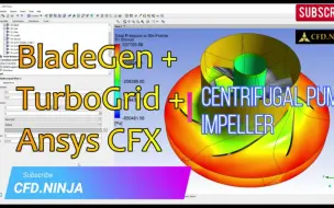 Download Video: BladeGen+TurboGrid+CFX离心泵叶轮模拟