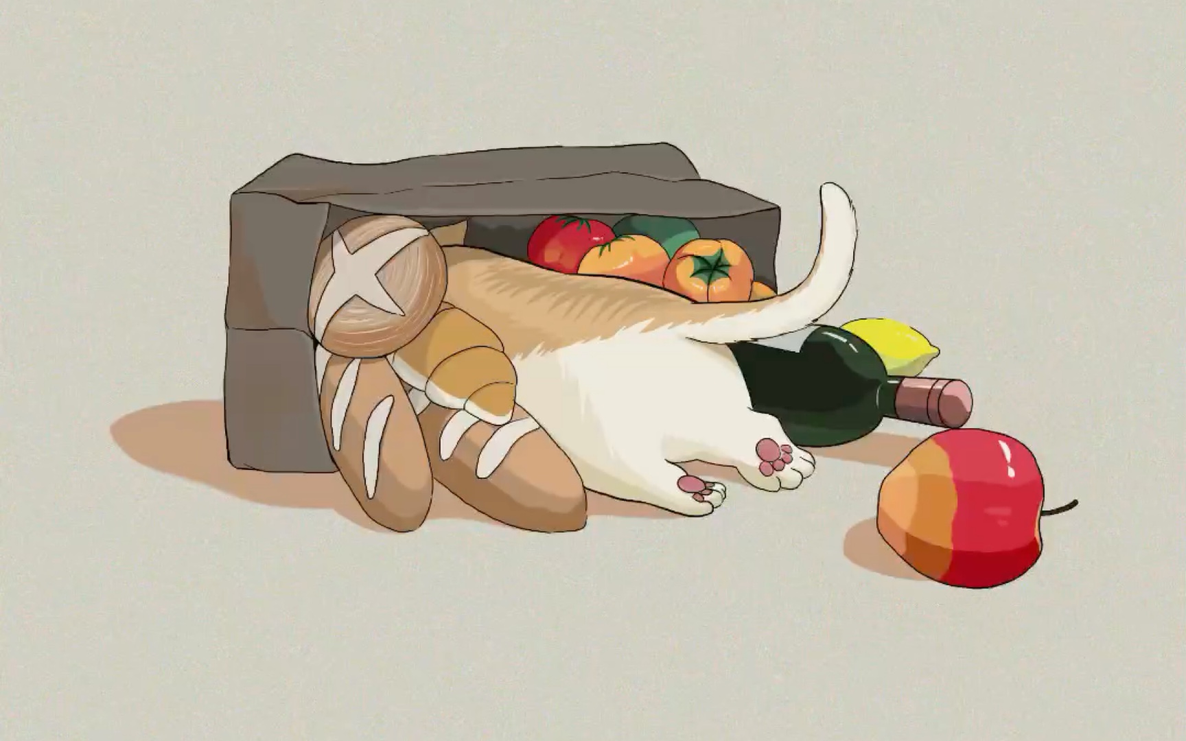 【procreate绘画过程】《萌宠系列插画4》:超萌画风带你走进萌宠的