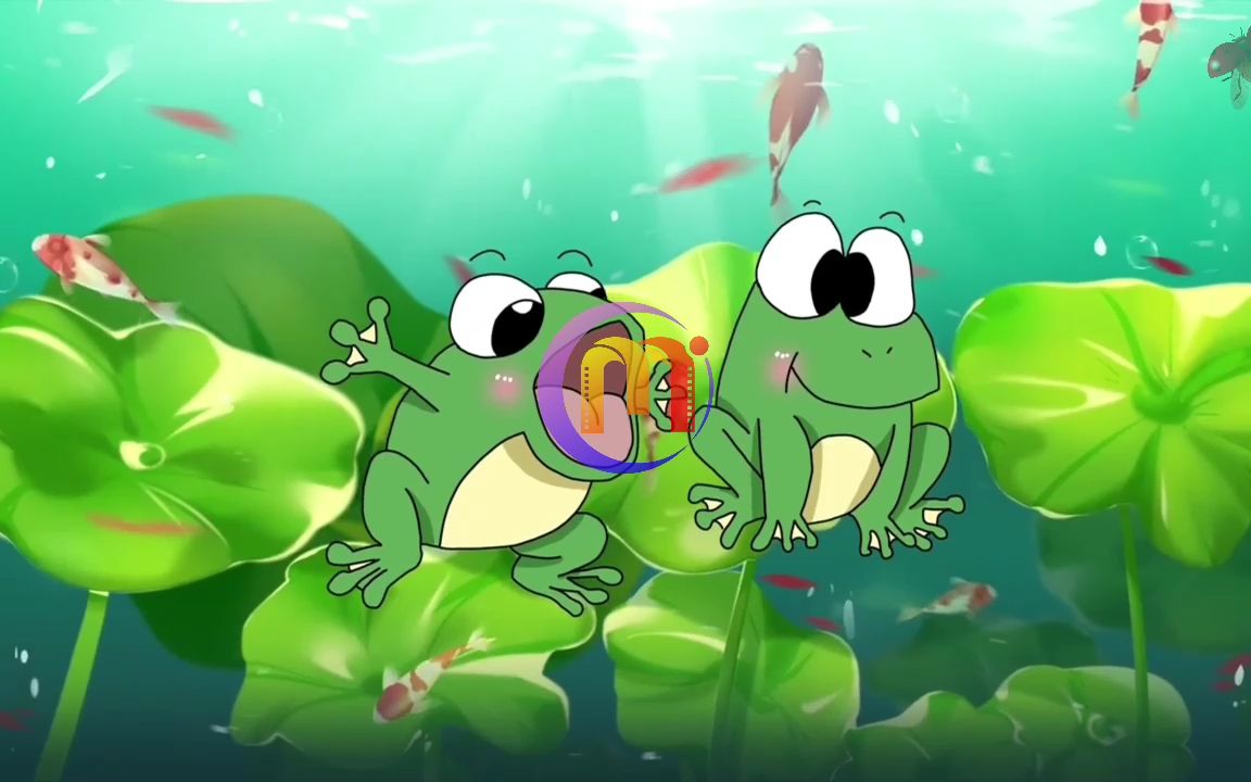 小跳蛙 幼儿园舞蹈儿歌表演池塘荷花青蛙卡通舞台演出大屏幕高清led