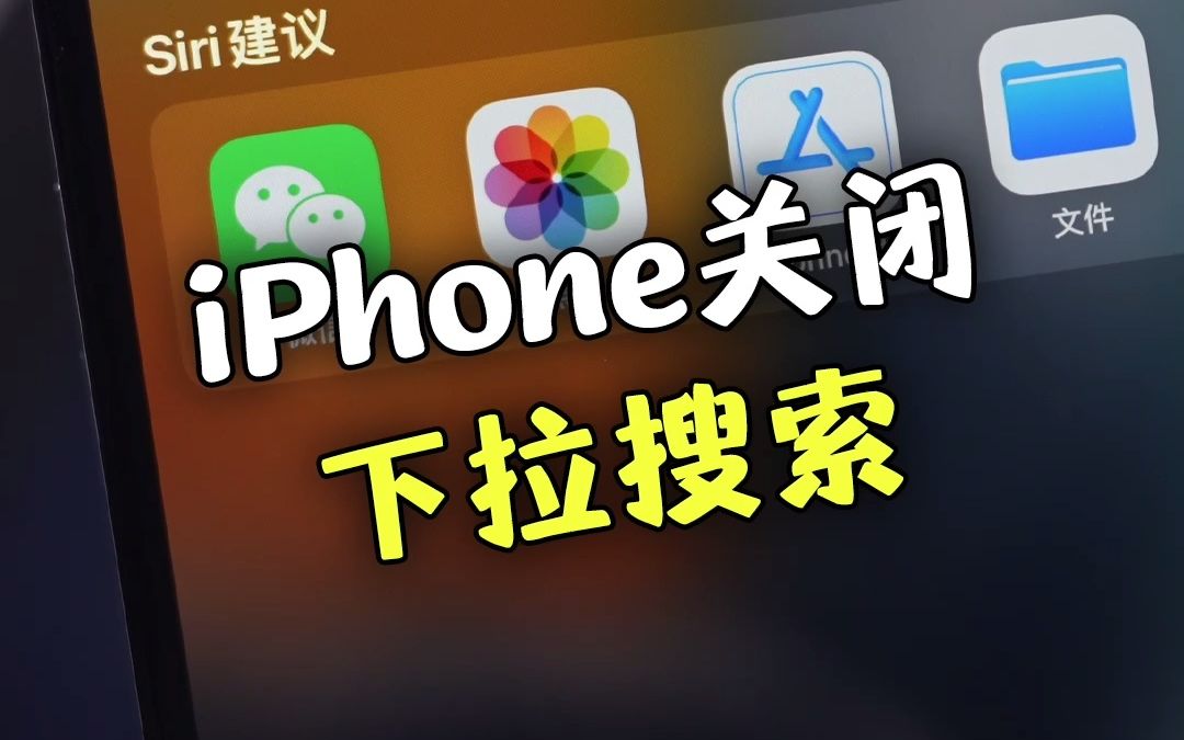 iPhone锁屏下拉搜索太烦人?可以这样关闭!哔哩哔哩bilibili