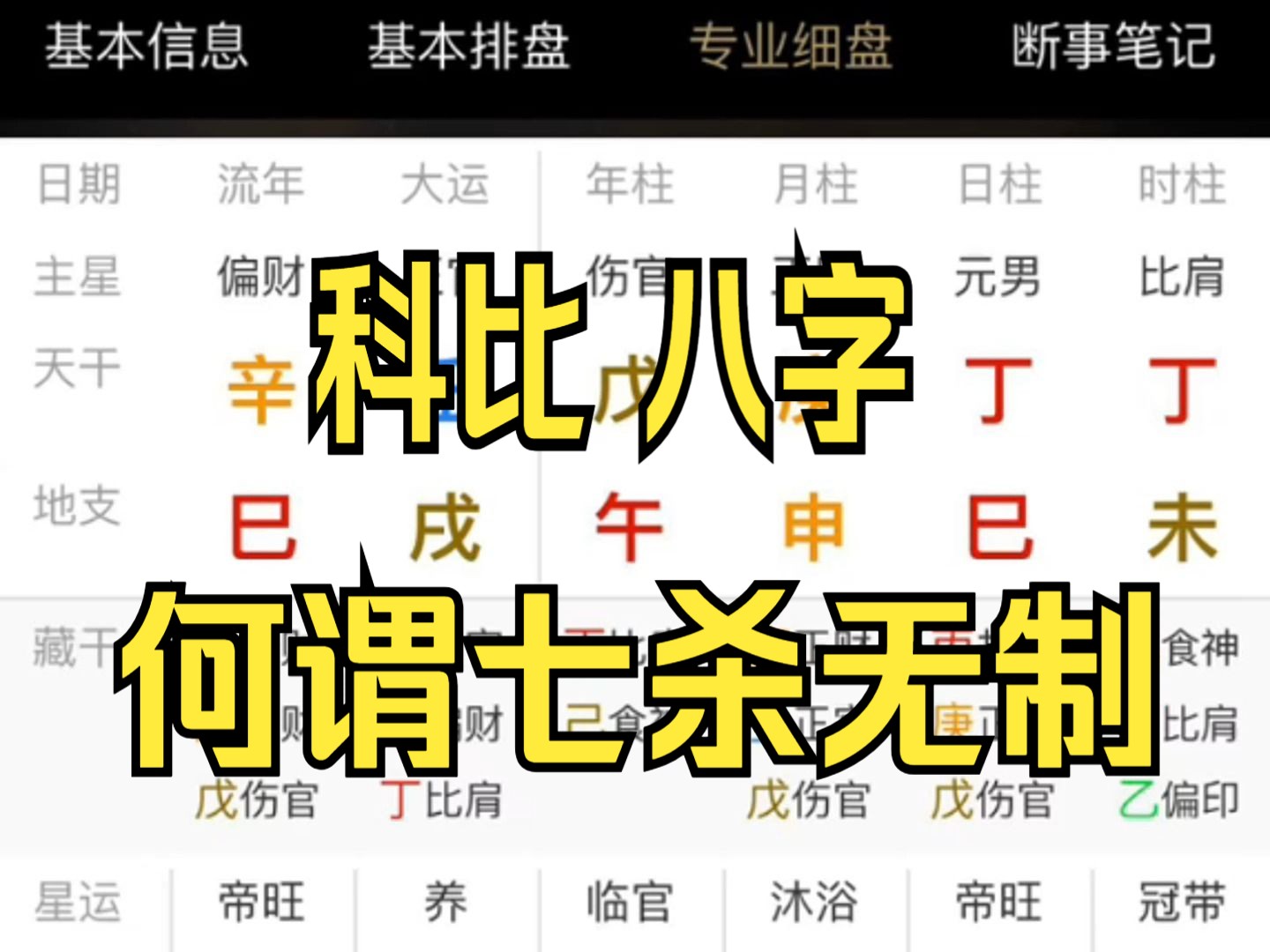 [图]【八字】（三连+关注帮看）篮球巨星科比布莱恩特 何谓七杀无制 ！？