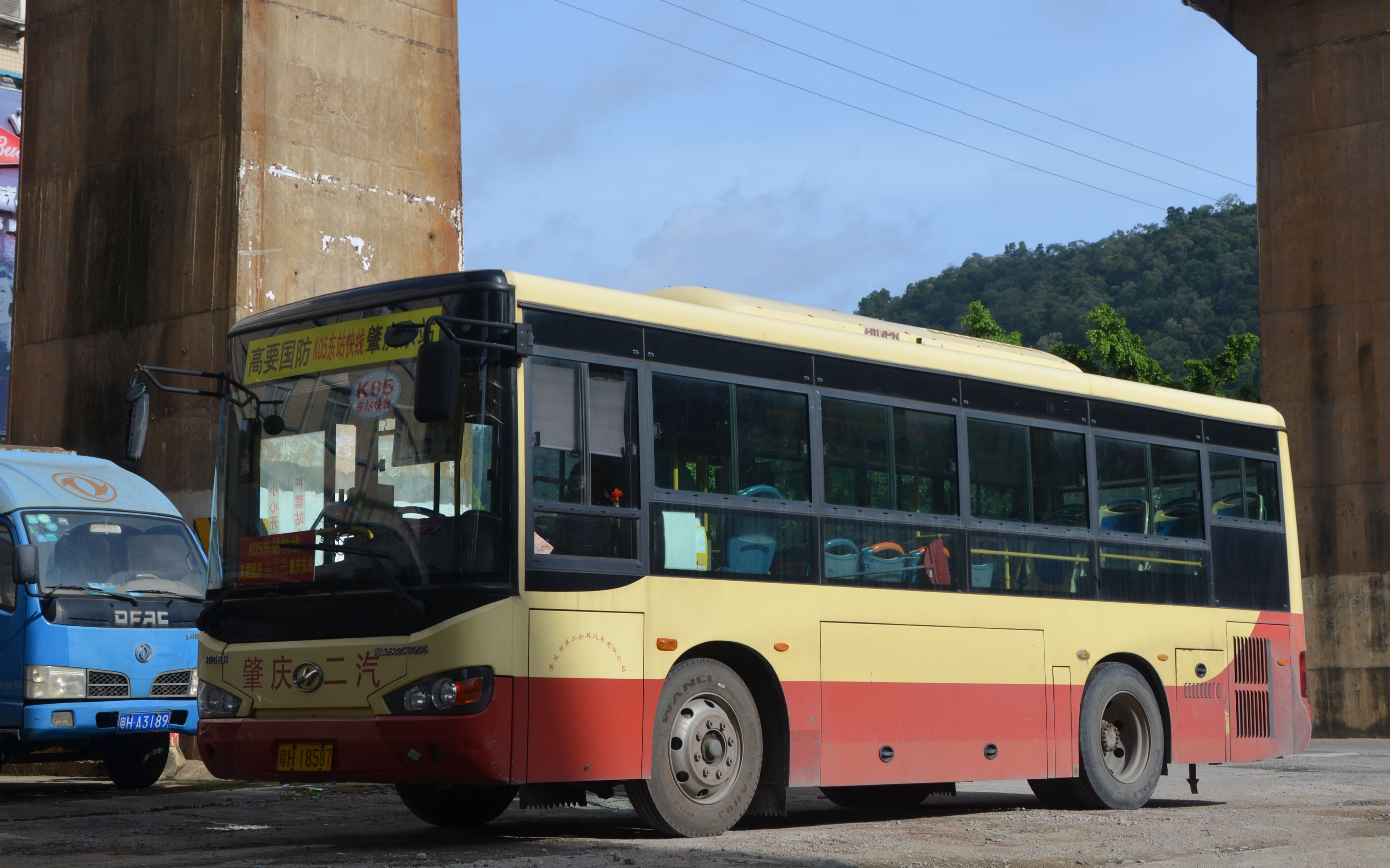 高铁特快接驳【肇庆城巴pov51】k05高要-肇庆东站 车头展望