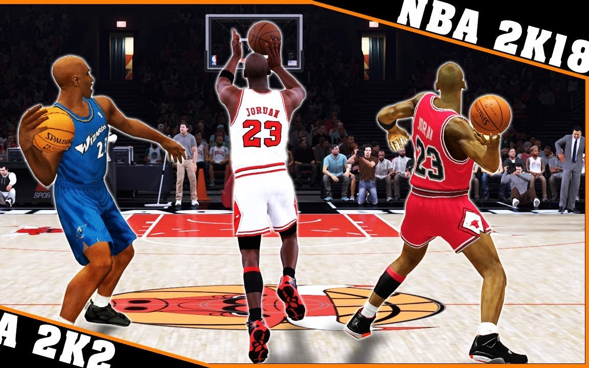 【nba 2k】篮球之神迈克尔·乔丹的全场投篮《nba 2k2-nba 2k18》
