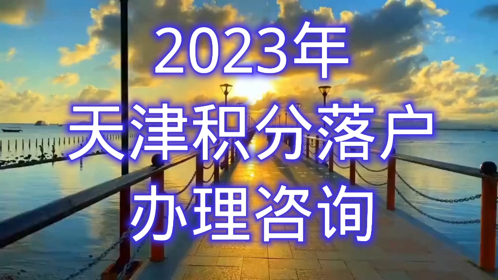 2023年天津积分落户办理哔哩哔哩bilibili