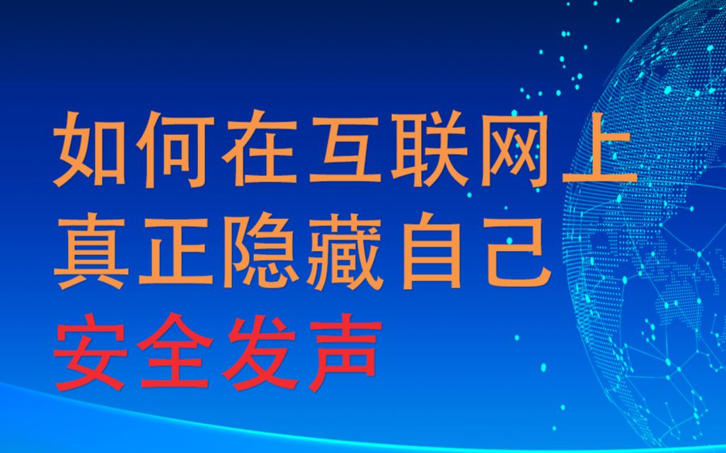 如何在互联网揭露真相,同时保护自己隐藏自己哔哩哔哩bilibili