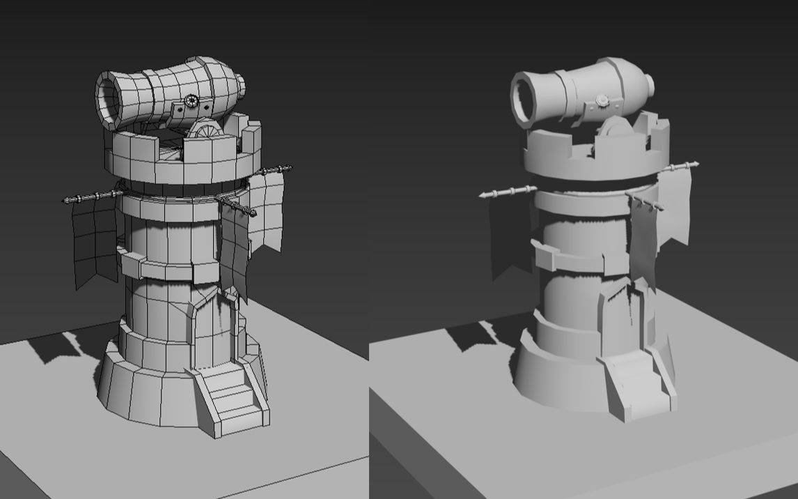 【3DMAX游戏建模】塔防游戏必备场景“防御塔”模型案例讲解哔哩哔哩bilibili