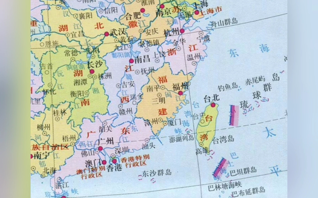 台湾海峡附近地图,福建是最临近台湾的省份哔哩哔哩bilibili