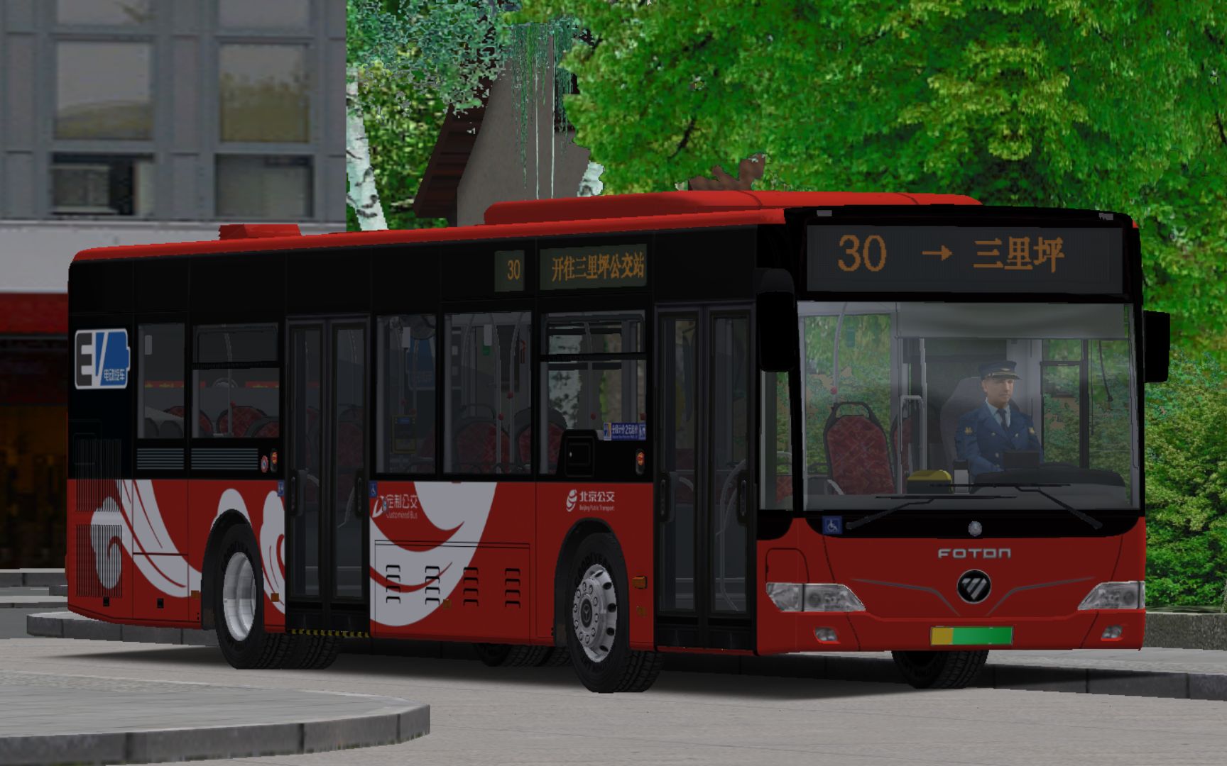 【omsi2-70】驾驶bj6123evca-37运行于金河市30路(燎原→三里坪公交站
