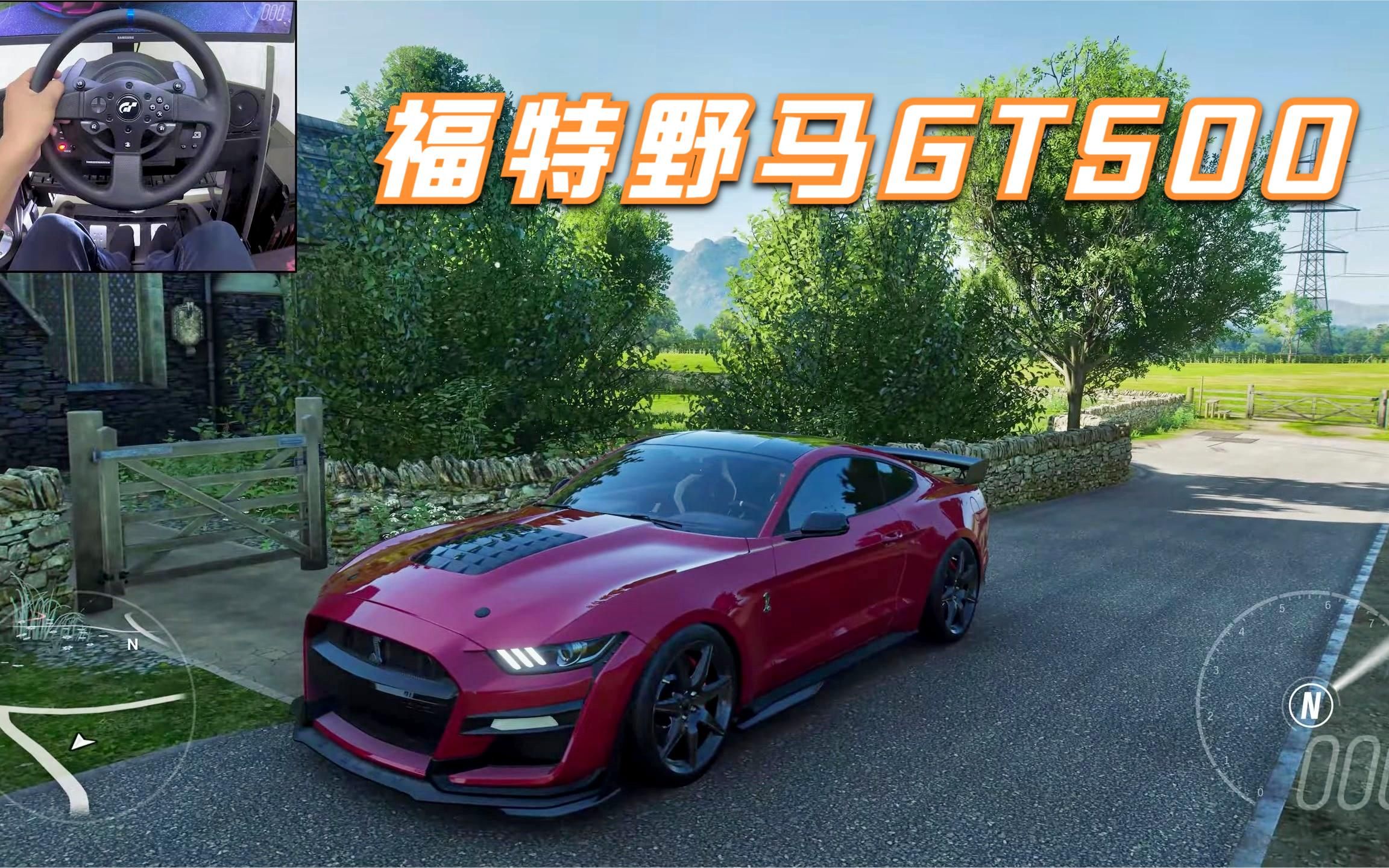 福特野马GT500Forza 极限地平线4 图马思特T300RS方向盘 2k画质哔哩哔哩bilibili