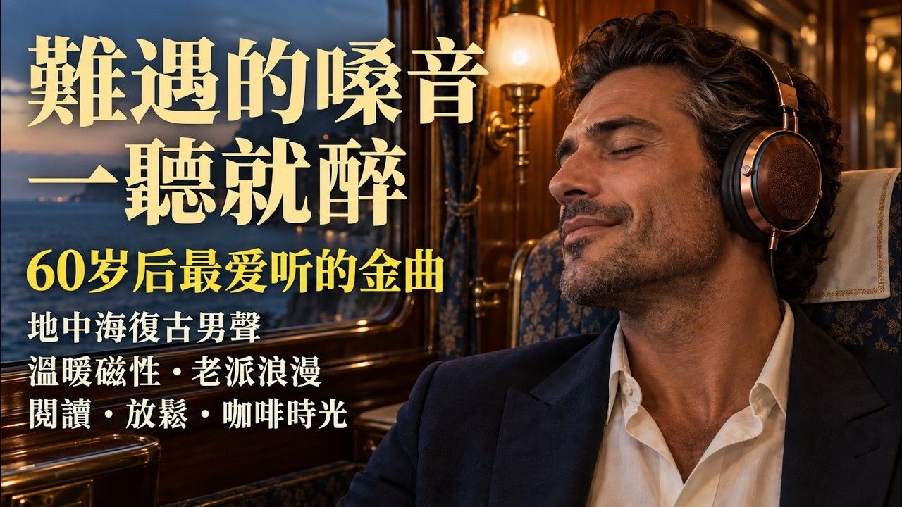 放空｜地中海復古男聲｜溫暖磁性嗓音・老派浪漫懷舊氛圍｜放鬆音樂・咖啡館音樂・閱讀音樂・工作BGM・旅行音樂｜地中海音樂 Mediterranean Music・