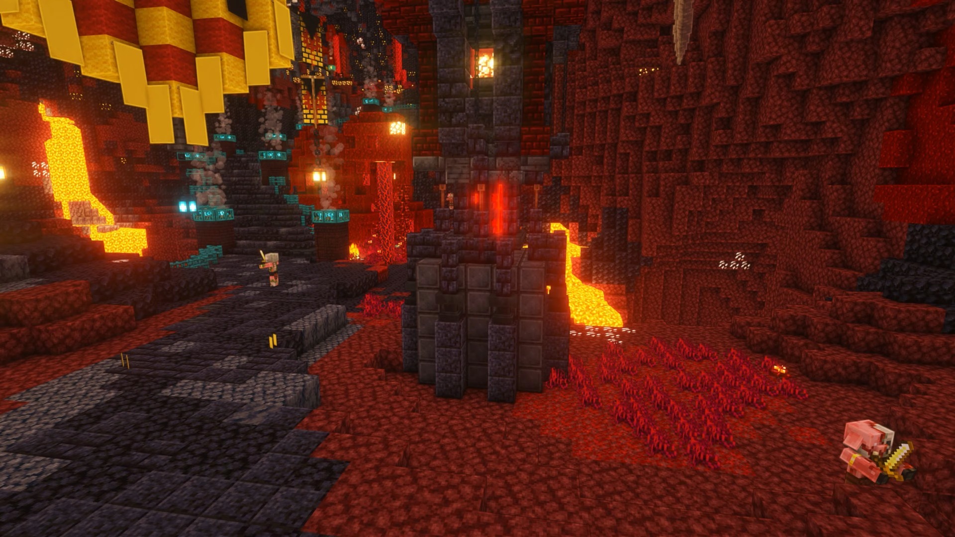 我在 minecraft 中建造了一个对角线的下界门