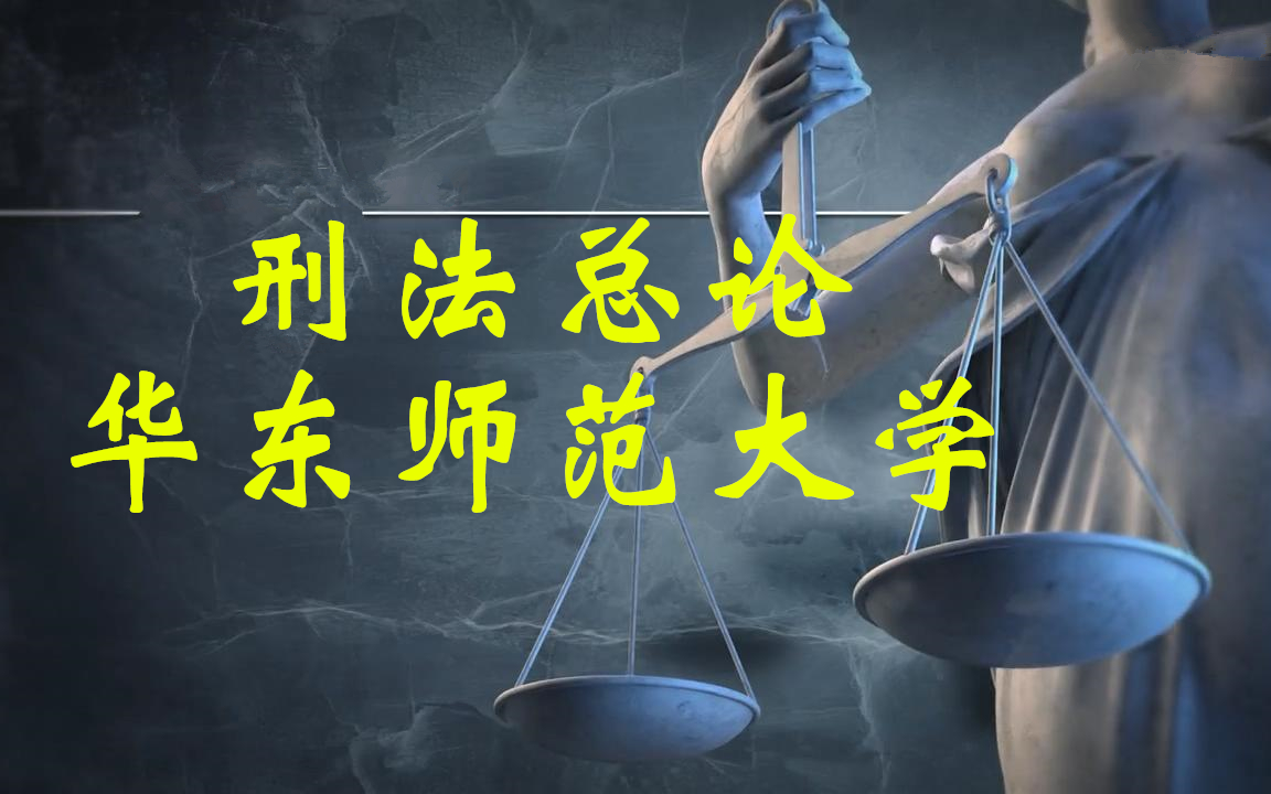 [图]【字幕】刑法总论-华东师范大学（柏浪涛）