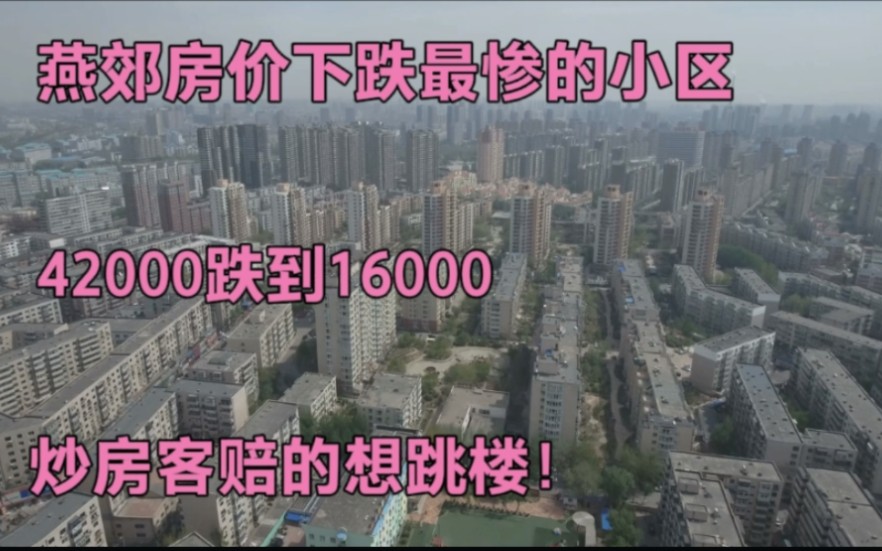 燕郊房价下跌最惨的小区,42000跌到16000,炒房客赔的想跳楼哔哩哔哩bilibili