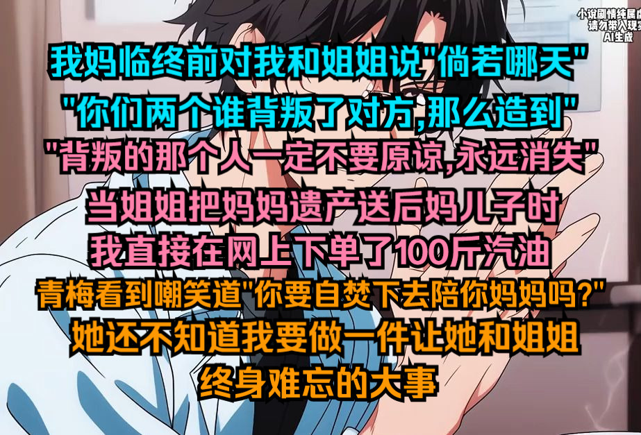 [图]我妈临终前对我和姐姐说"倘若哪天你们两个谁背叛了对方,那么造到背叛的那个人一定不要原谅,永远消失"