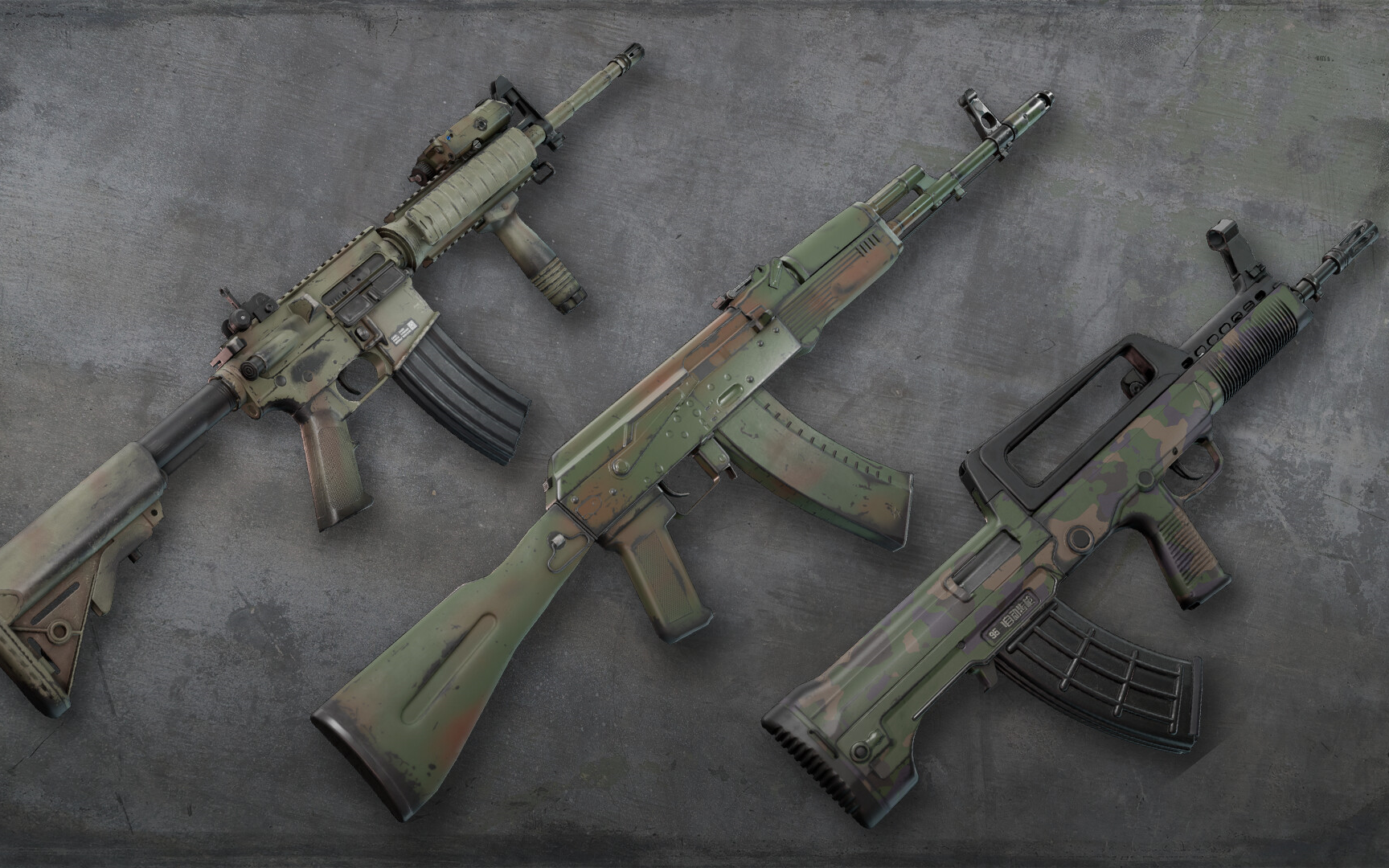 【战术小队】squad林地迷彩枪械皮肤演示