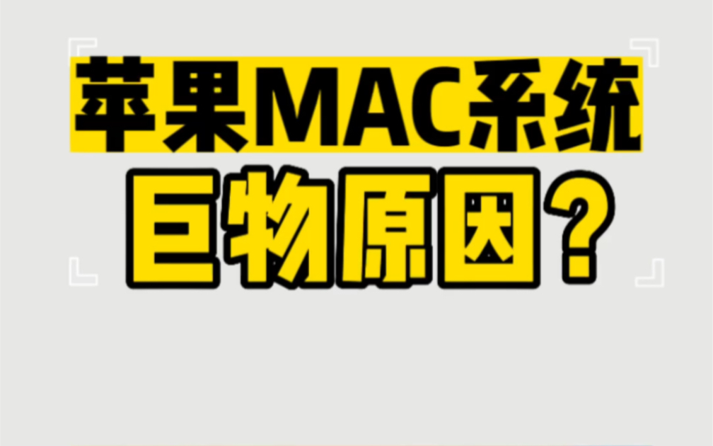 为什么苹果电脑Mac系统下鼠标的光标会忽然变的巨大?今天带你其中更深层的原因!哔哩哔哩bilibili