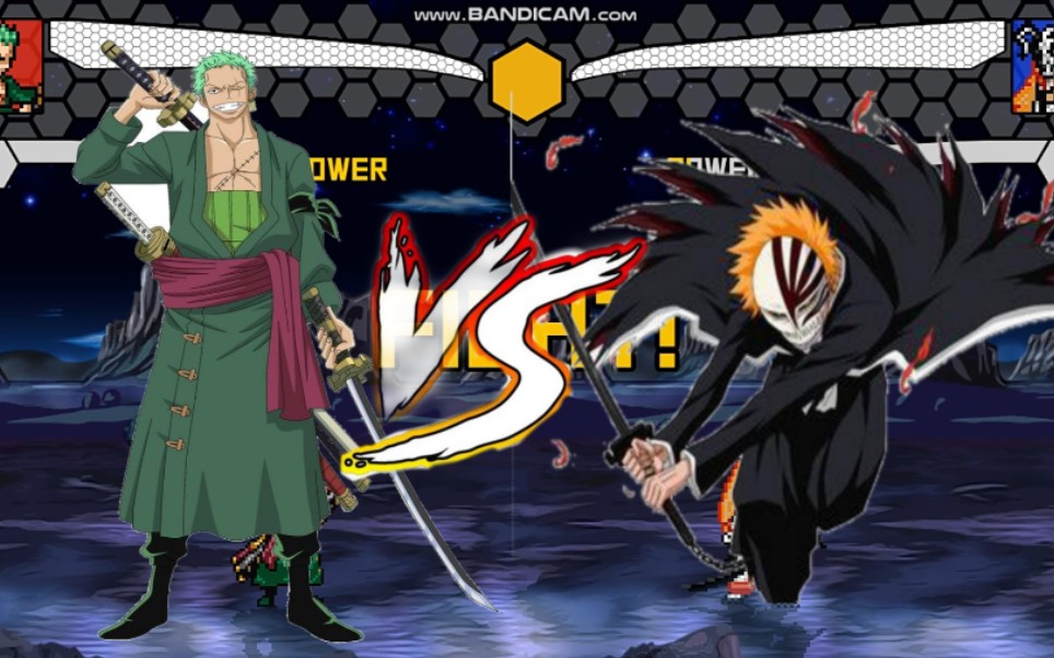 【mugen】四代索隆vs牛头一护【90帧】 (一个绿藻头一个牛头)