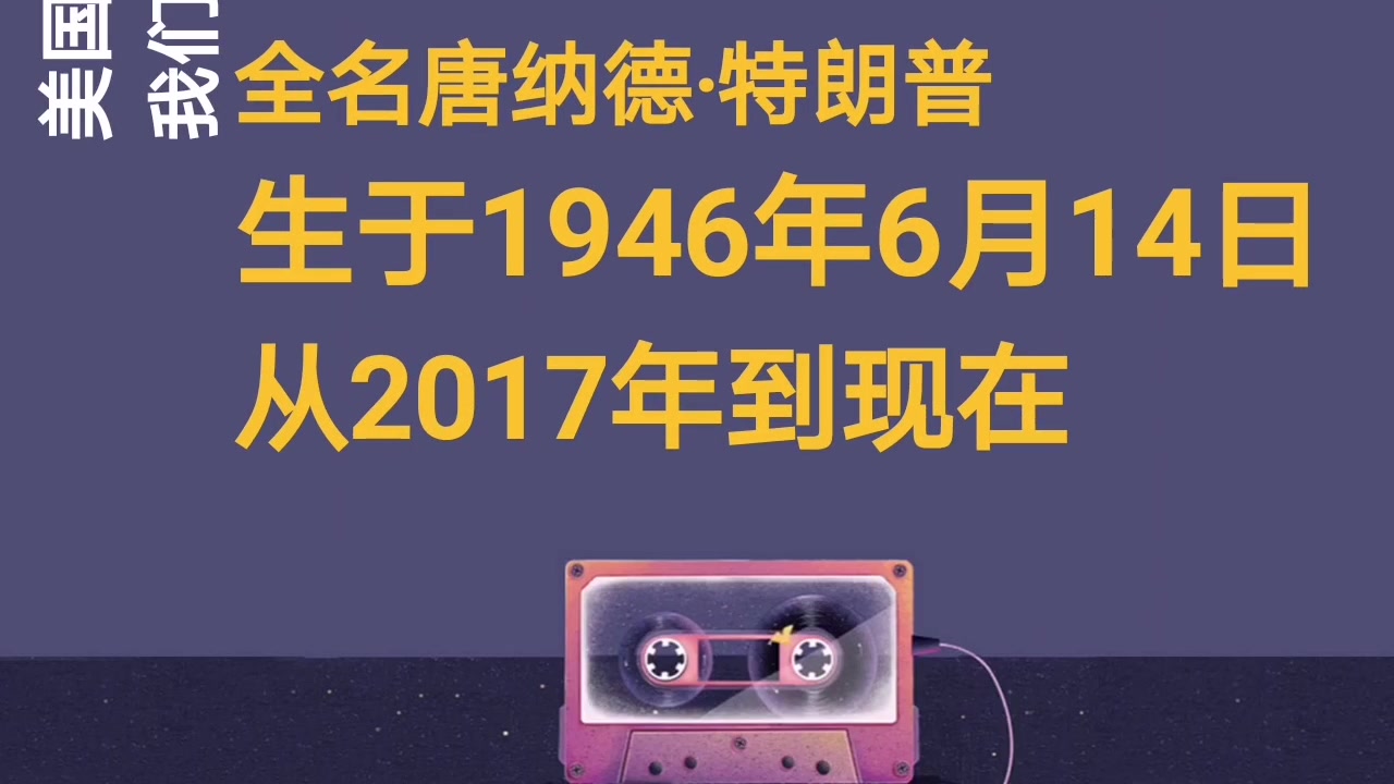 名人图鉴:特朗普和这几个人居然同龄?!近40年美国总统一览哔哩哔哩bilibili