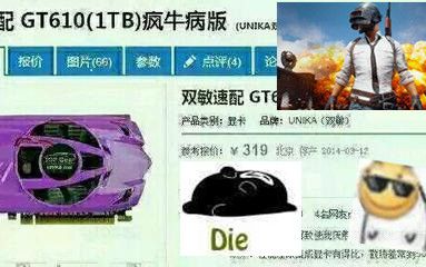 当你用gt610疯牛病1t显存神卡玩吃鸡的时候