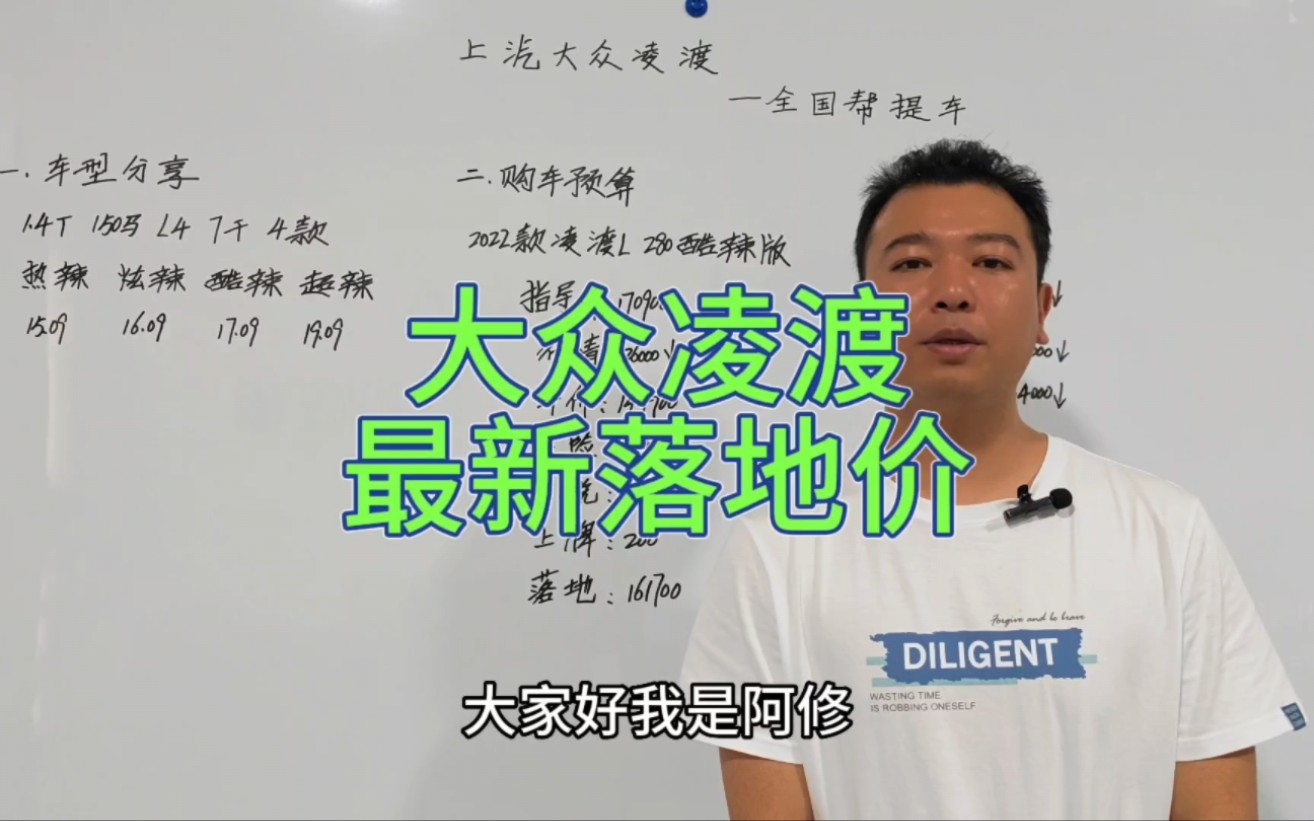 介绍一款轿跑风格的车型,详讲大众凌渡买车落地价哔哩哔哩bilibili