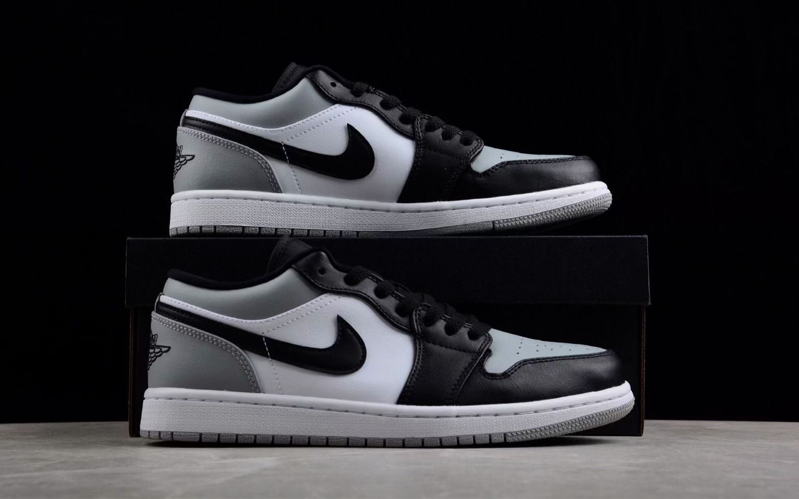 乔丹airjordan1lowshadowtoe黑灰低帮运动鞋553558052