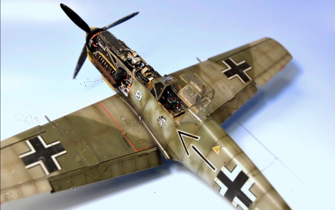 二战德国bf109e4战斗机阿道夫加兰德座机超精密模型制作教程eduard148