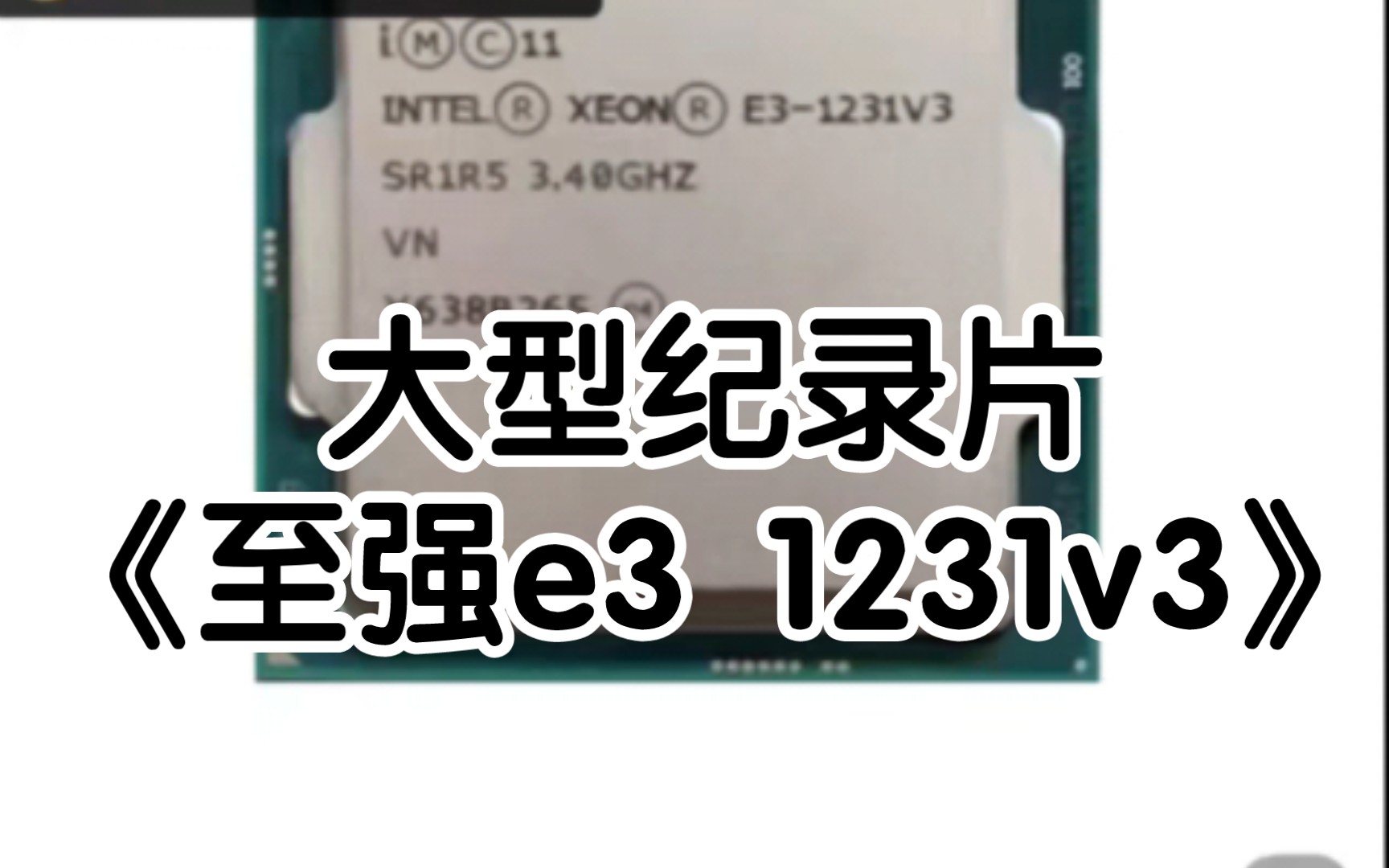 大型纪录片《e3 1231v3》