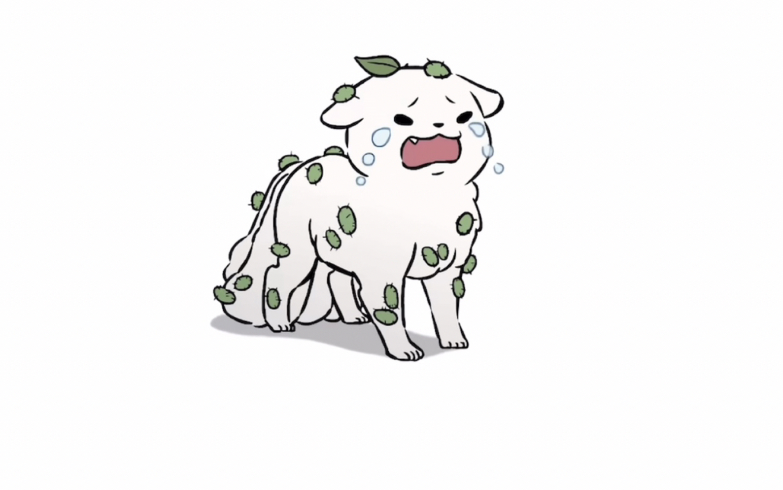 九月浑身沾满苍耳 疼得哇哇大哭