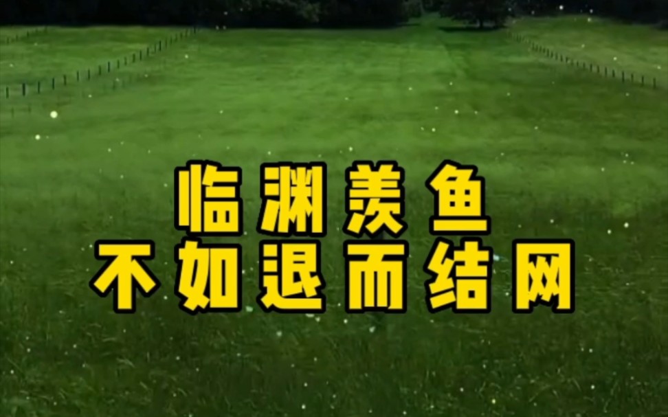 临渊羡鱼不如退而结网