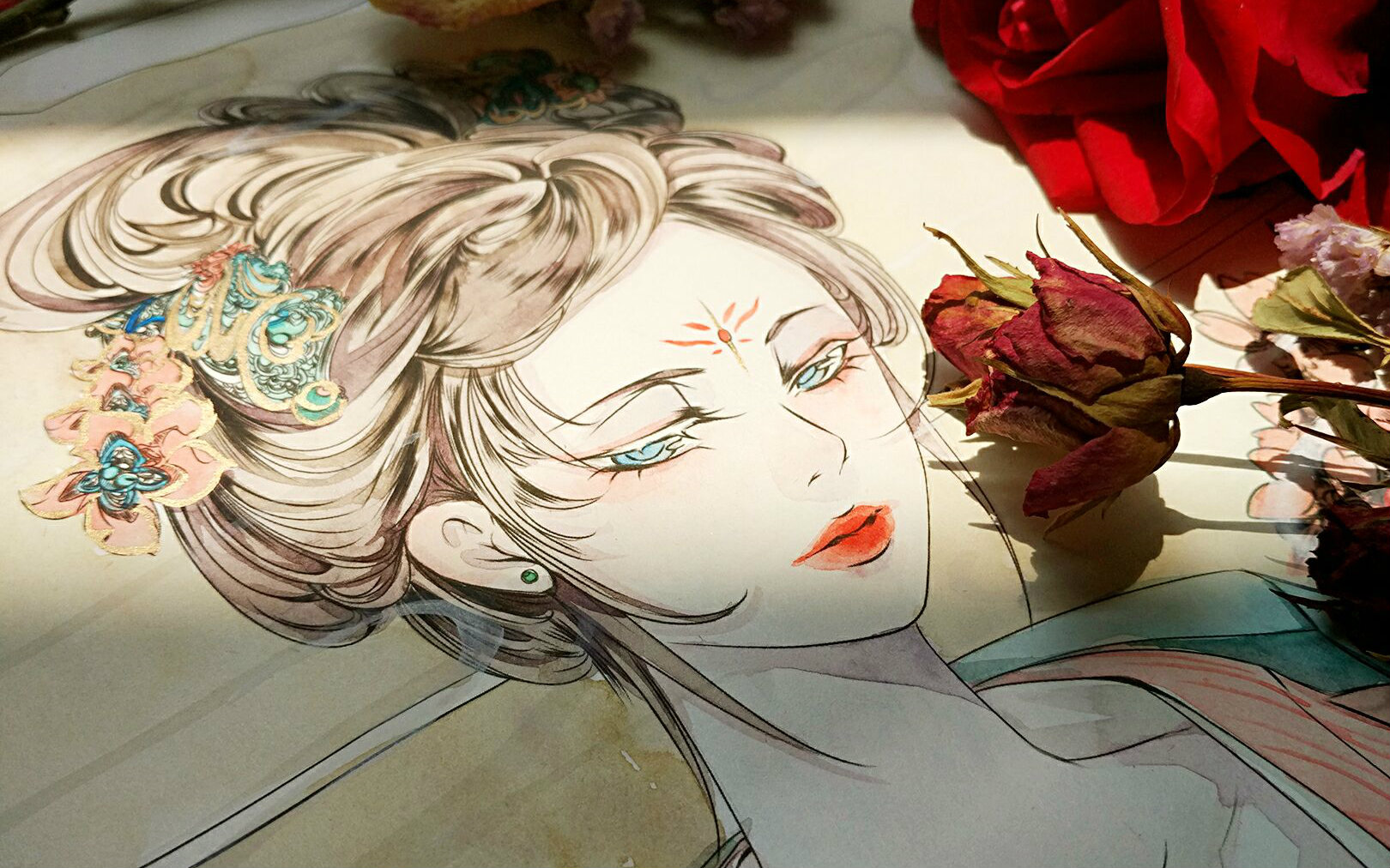 浮生赋—古风妹子上色