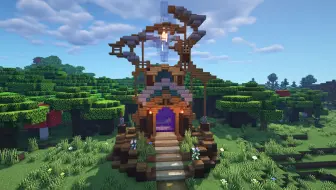 【Minecraft】如何让地狱门变得更魔幻 | 水晶驱动传送门建筑教程