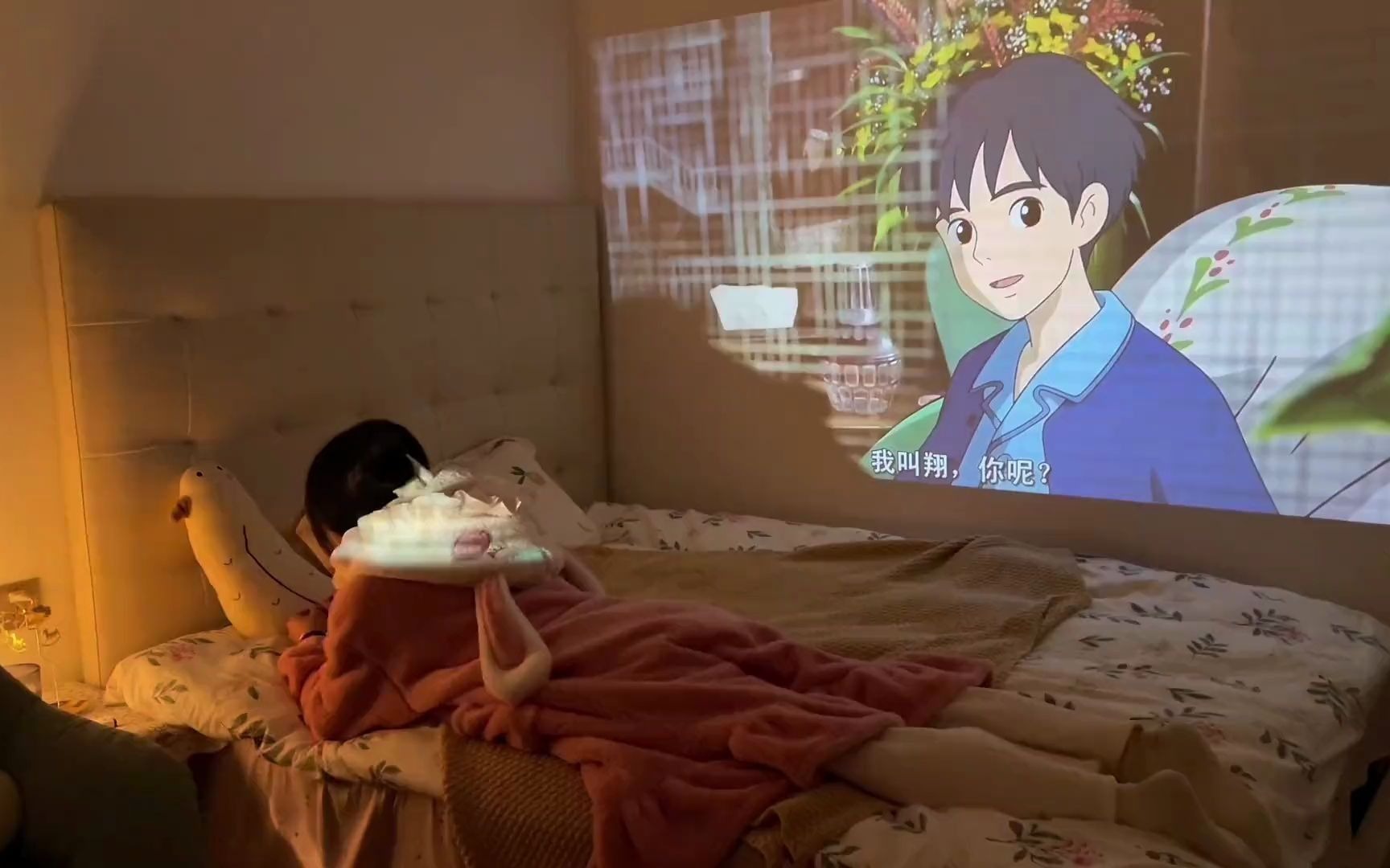 在房间看一场电影,外面是风是雨与我无关 温馨的小窝 哈趣k1pro投影仪