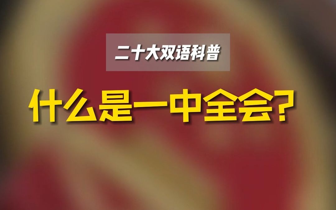 一中全会是做什么的?中共中央全会为何五年召开七次?哔哩哔哩bilibili