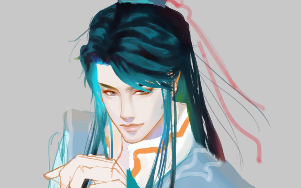 【板绘】反派他过分美丽——孟重光_哔哩哔哩_bilibili