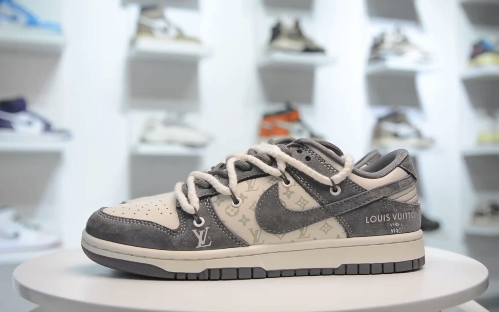 【独家实拍】nike dunk low 定制lv联名 夜光深灰