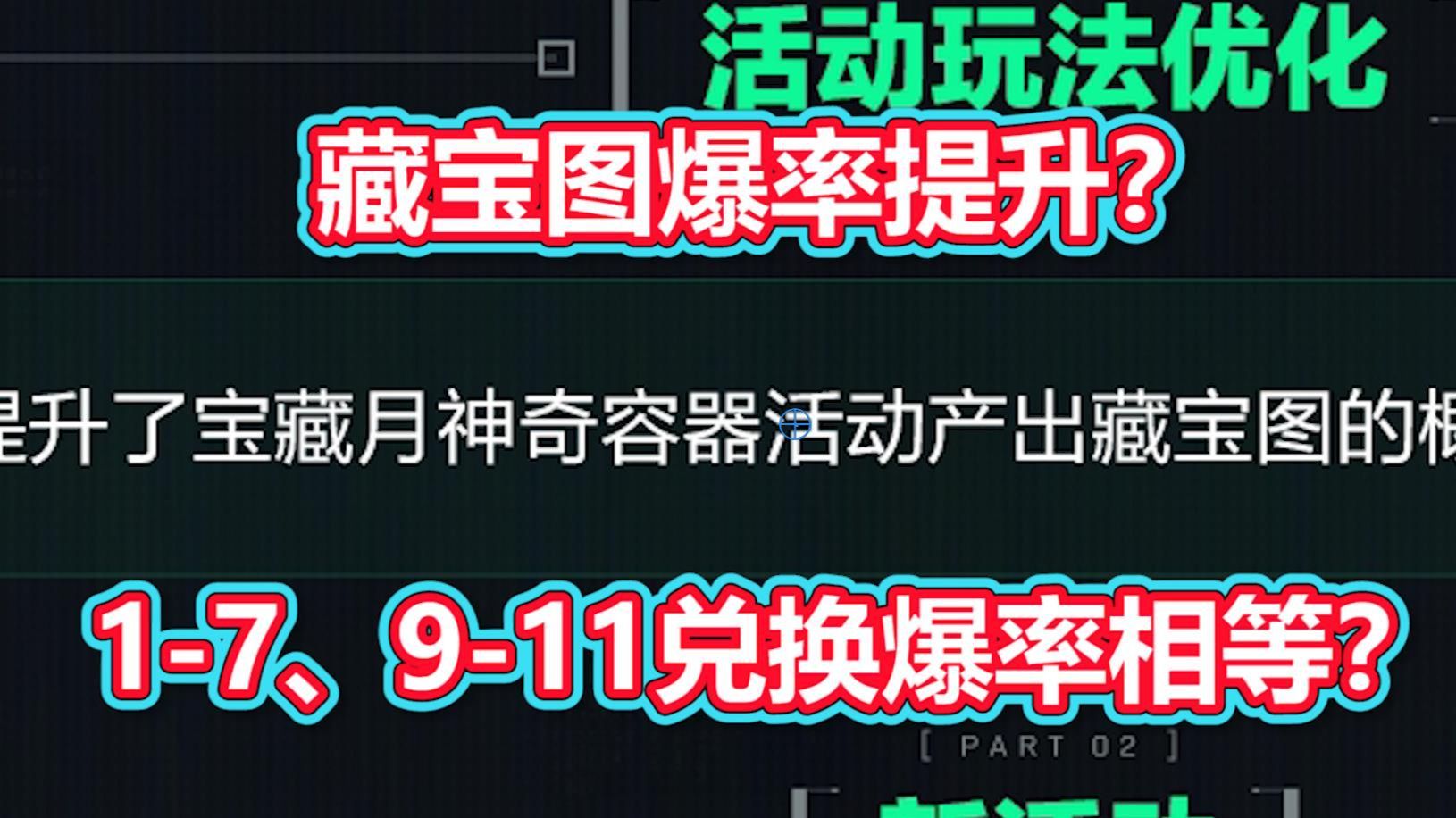 不骂不改？8.13藏宝图爆率终于提升，除8号藏宝图以外兑换爆率其实都一样？