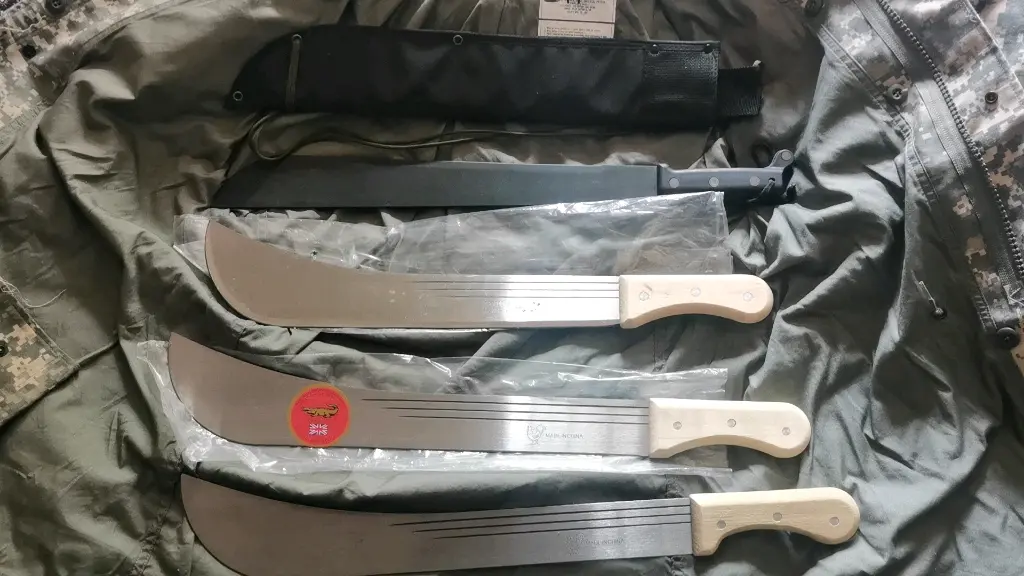 卢旺达甘蔗刀长短两款测评以及与安大略十八剁的对比_哔哩哔哩_bilibili