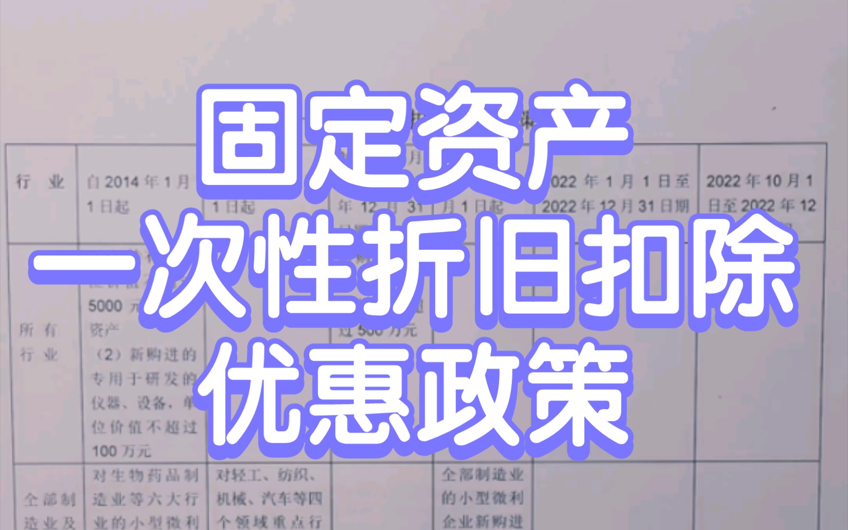 固定资产一次性折旧扣除优惠政策盘点哔哩哔哩bilibili